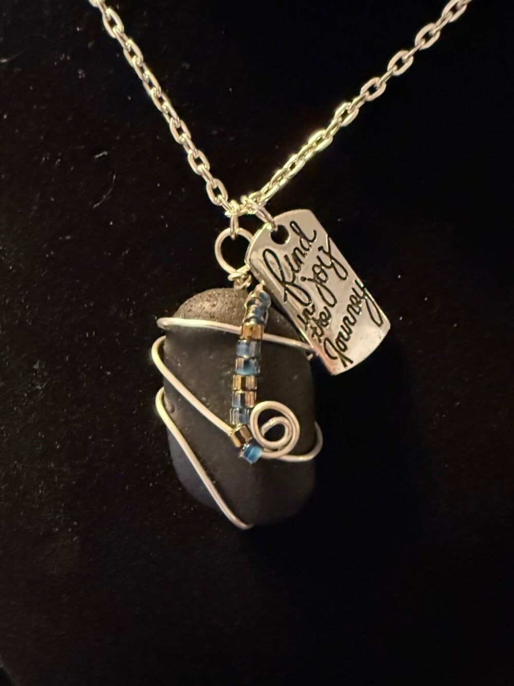 Find Joy in the Journey – Rare Seaham Pirate Glass Necklace